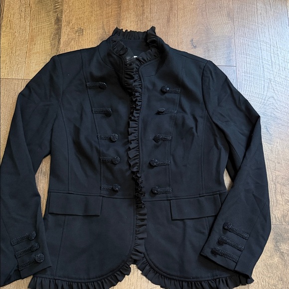 Chico's Jackets & Blazers - Chico's Black Ruffled Blazer
